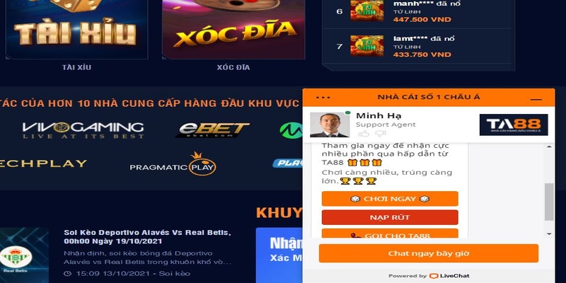 Các Khuyến mãi thường xuyên tại Ta88